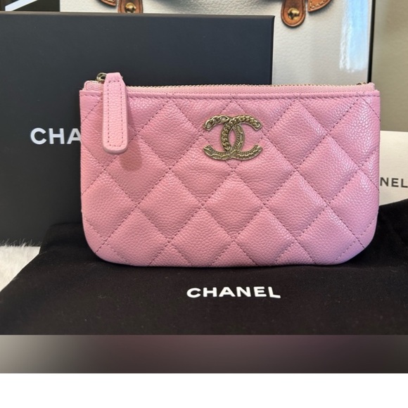 Chanel Caviar Quilted Mini O Case card holder pouch nwot full inclusion - Picture 4 of 7